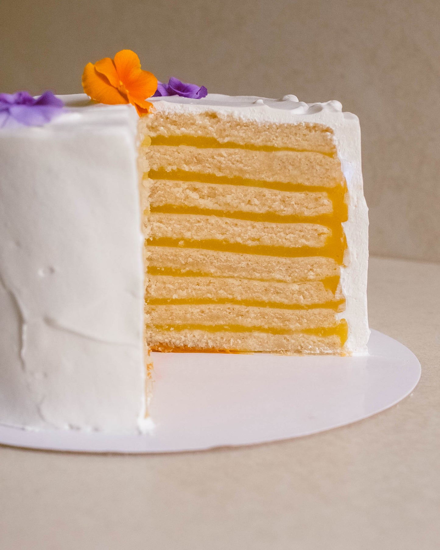 Torta Panqueque Naranja Floral